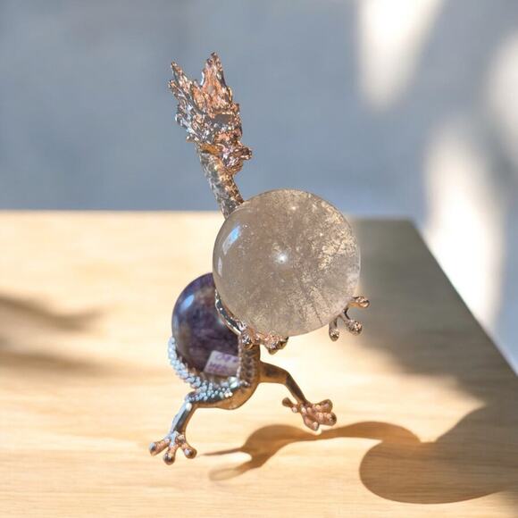 Pewter Grey Dragon holder of Crystal Spheres (Not Included - but for sale)🌹🌹 - Picture 5 of 8